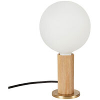 Knuckle Table Lamp With Sphere IV Light Source Oak