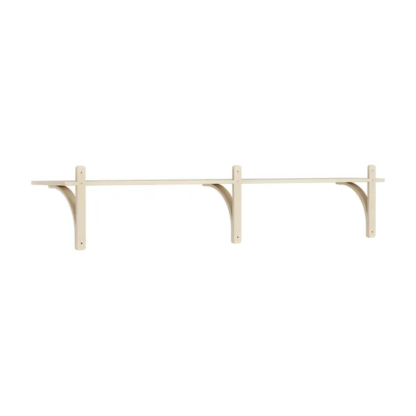 Levi Wall Shelf 180 cm Small Aluminium / Naturlack Ash
