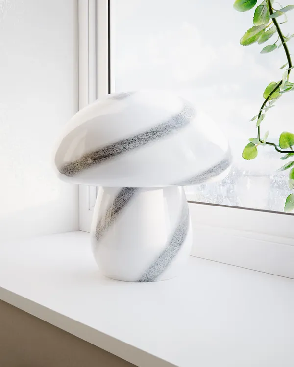 Mira Mushroom Bordslampa 30 cm Svart / Vit