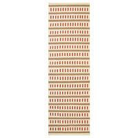 Ladakh Villamatto 80x250 cm Valkoinen / Beige / Rust