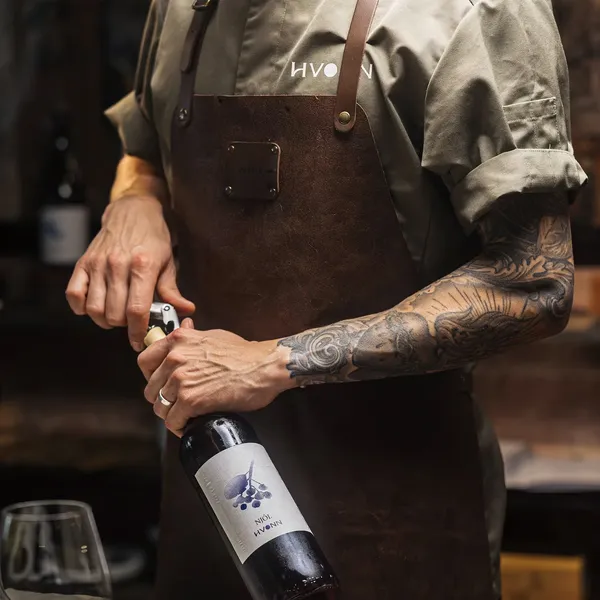 Leather Forklæde Brunt