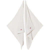 Gingham Sky Blue Muslin Tæppe 2-pak 60x60 cm