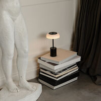 Blossi Mini Bordlampe Bærbar Sort / Opal