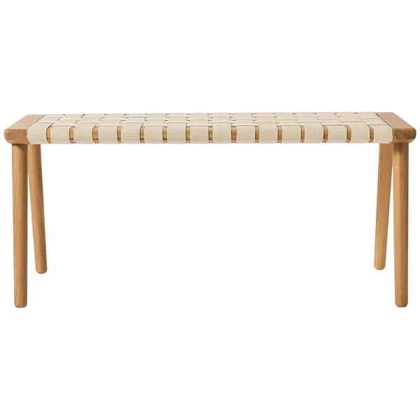Seat Bänk Vitpigmenterad Ek