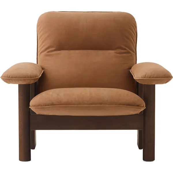 Brasilia Fåtölj Med Ottoman Walnut Camel