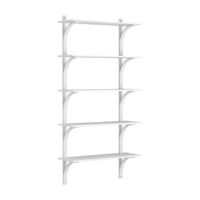 Levi Wall Shelf 90 cm Big Aluminium / Vitlaserad Ash