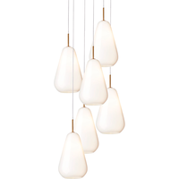 Anoli 6 Ljuskrona Nordic Gold / Opal