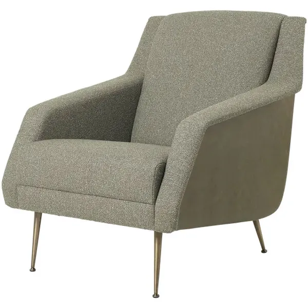 CDC.1 Loungestol Around Bouclé Dedar 141 / Antik Messing Fod