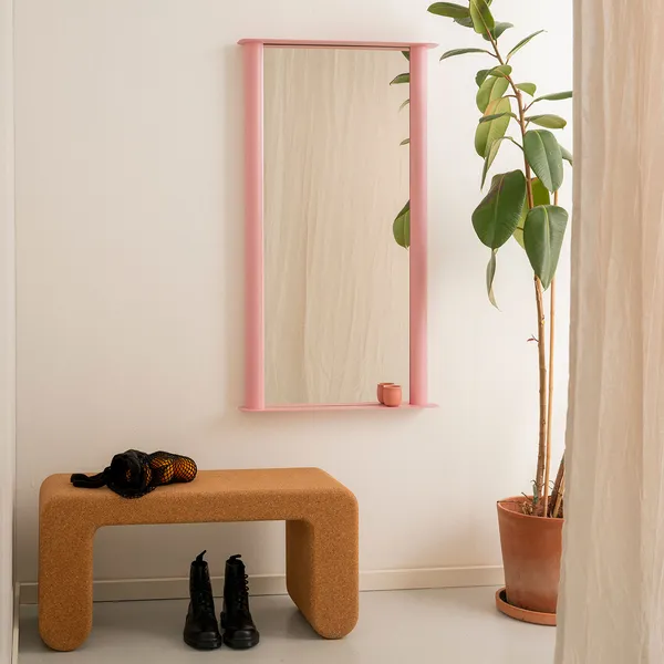 Pipeline Väggspegel 66x117.5 cm Rosa