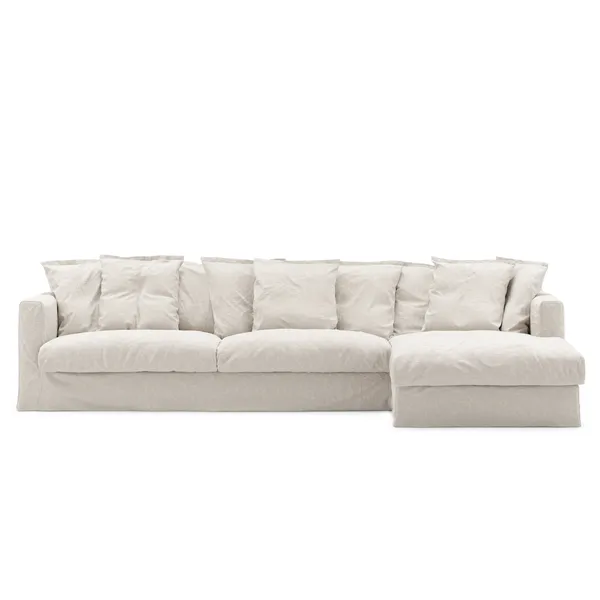 Le Grand Air 3-Personers Sofa Hør Divan Højre Creamy White