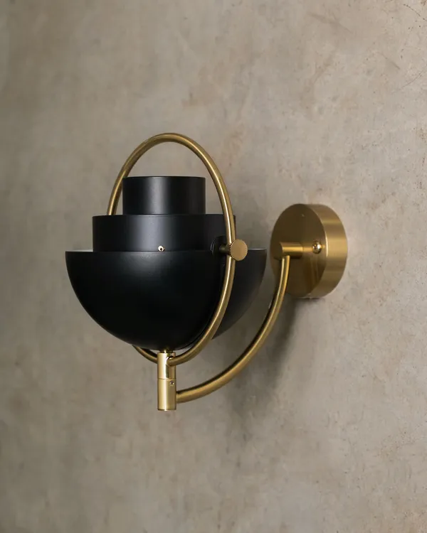 Multi-Lite Vegglampe Black Brass