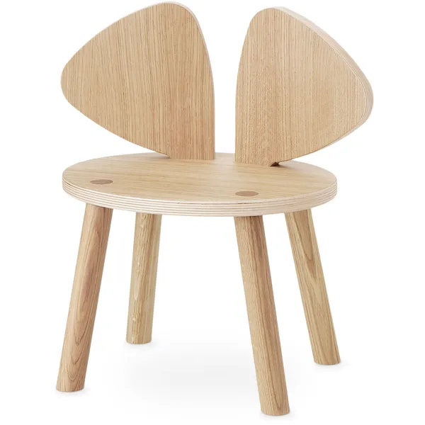 Mouse Barnestol (2-5 år) Mattlakkert Eik