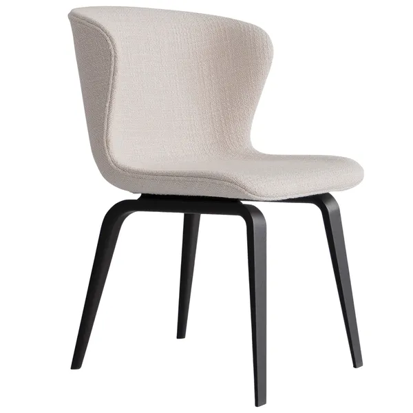 Pipe Stol Creme Loop / Sortbeiset Tre