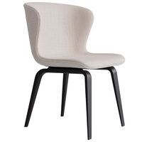 Pipe Stol Creme Loop / Sortbeiset Tre