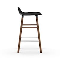 Form Barstol 65 cm Sort/Valnøtt