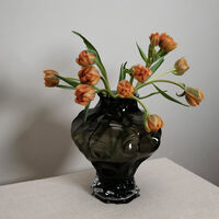 Ammonit Vase 30 cm Røyk