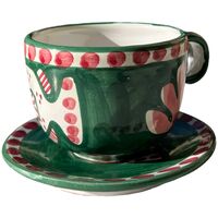 Amalfi Cappuccinokopp Med Fat Grön