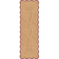 Scallop Juteteppe 75x200 cm Vinrød