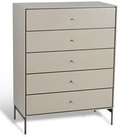 Volt Kommode 5 Skuffer Beige/Rustfrit Stål