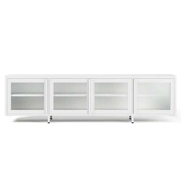 Store Mediabenk 180 cm Hvit