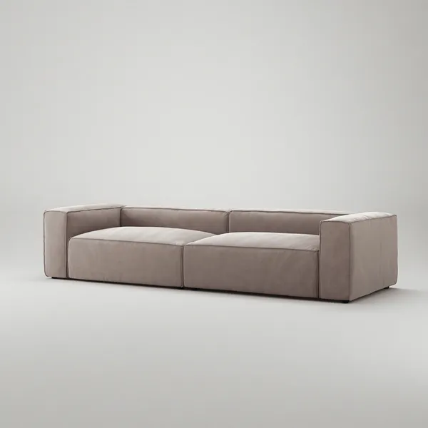 Grand 4-Sitssoffa Sammet Dusk Beige