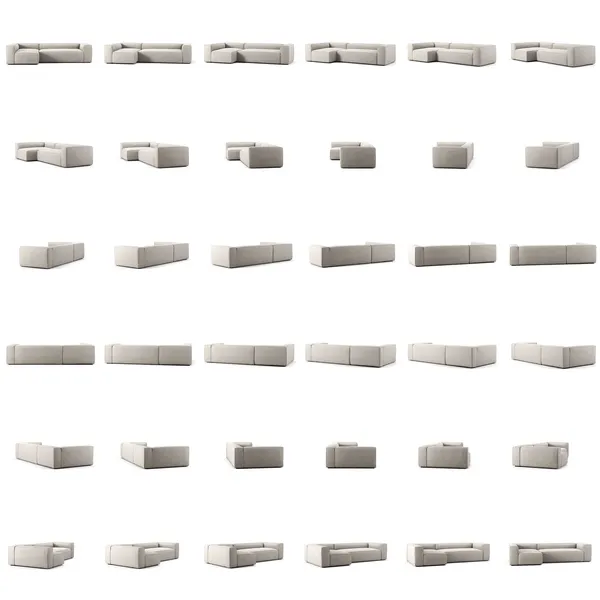Grand 4-Personers Sofa Divan Venstre Moon White