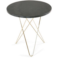 Tall Mini O Sidebord Ø50 cm Rustique slate/Messing