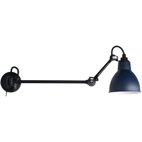 Lampe Gras N°204 L40 SW Vegglampe Blå