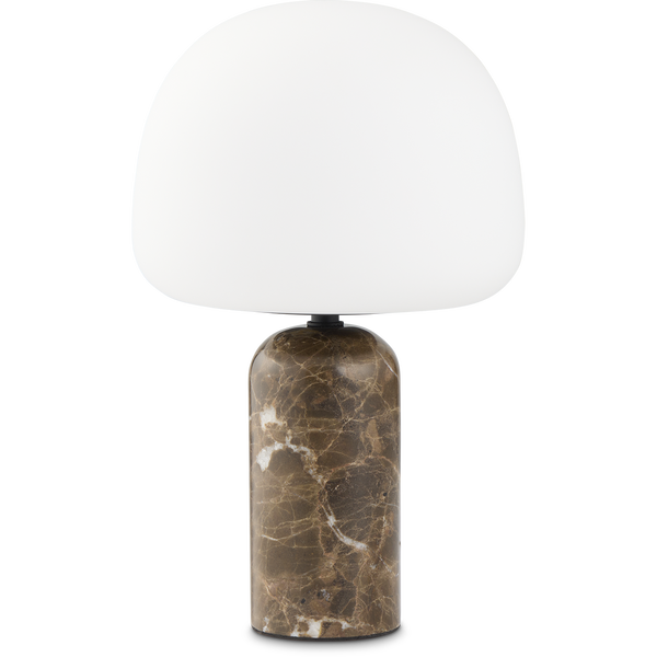 Kin Bordlampe Brunt Marmor 33 cm