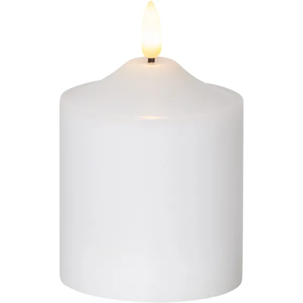 Flamme LED Bloklys Hvidt 95 cm