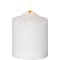Flamme LED Bloklys Hvidt 95 cm
