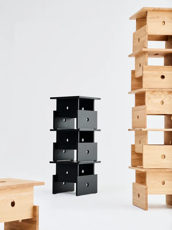 Wood Box Sofabord Sort Eg