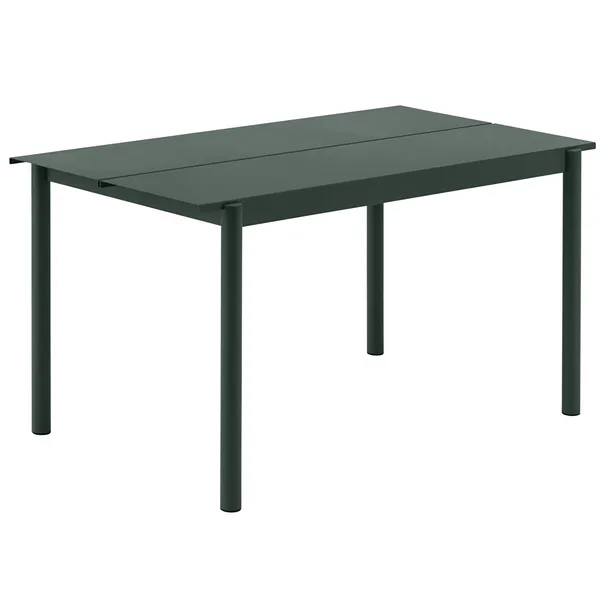 Linear Bord Stål 75x140 cm Mørkegrønn