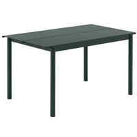 Linear Bord Stål 75x140 cm Mørkegrønn