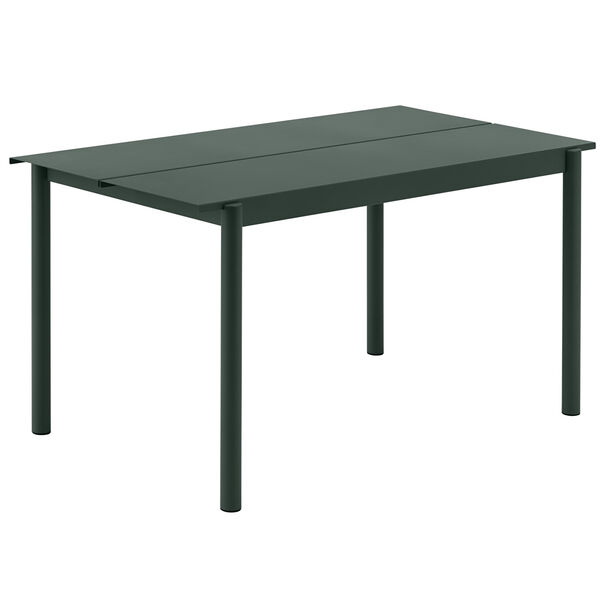Linear Bord Stål 75x140 cm Mørkegrønn