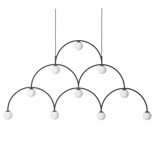 Bounce 169 Taklampe Sort/Opalglass