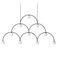 Bounce 169 Taklampe Sort/Opalglass