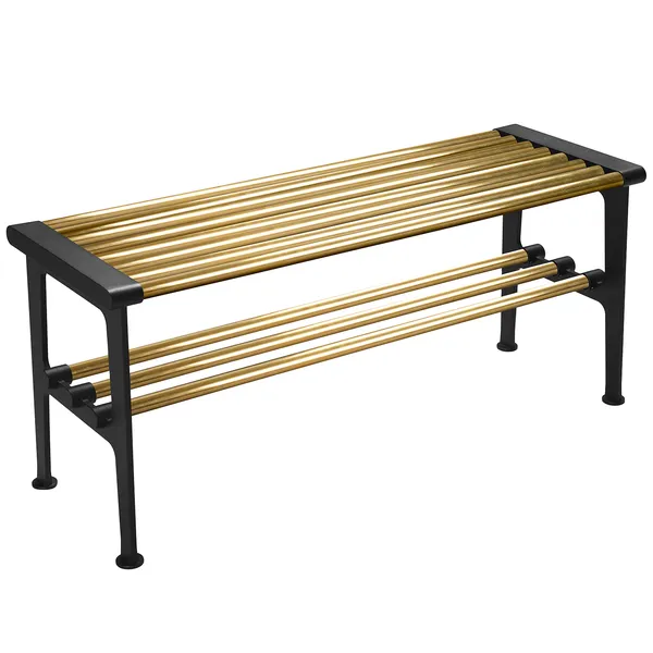 Nostalgi Bänk 100 cm Mässing / Svart