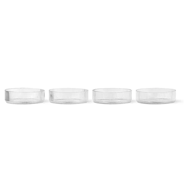 Ripple Serveringsskål 4-pk Frosted