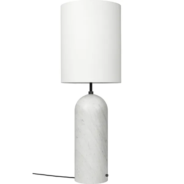 Gravity XL Gulvlampe Høy White Marble / Hvit