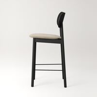 Elephant Barstol Svart / Beige Sammet