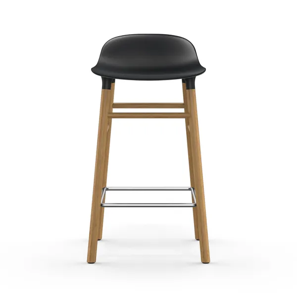 Form Barstol 65 cm Sort/Eik