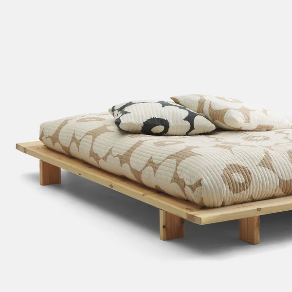 Unikko Sengeteppe 260x260 cm Off-white/Lin