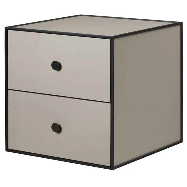 Frame 35 Sengebord med 2 Skuffer Sand