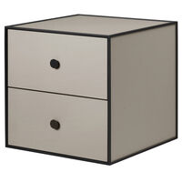 Frame 35 Sengebord med 2 Skuffer Sand