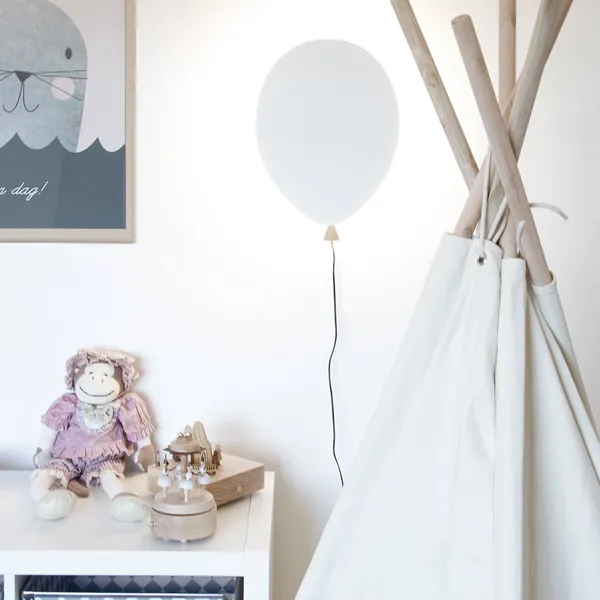 Balloon Væglampe LED Hvid