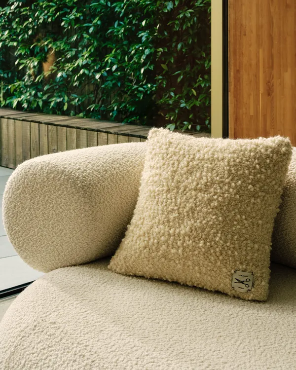 Bobble Pude 45x45 cm Naturlig