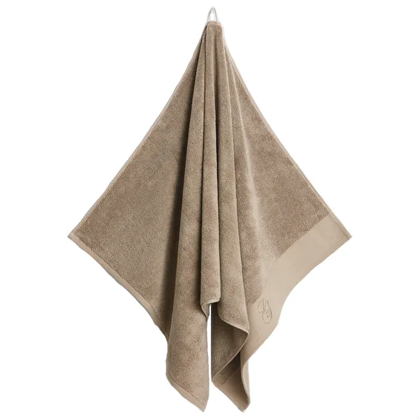 Embroidery Handduk 70x140 cm Taupe Beige