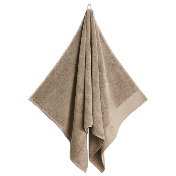 Embroidery Handduk 70x140 cm Taupe Beige