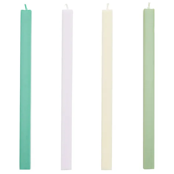 Square Stearinlys 4-pak Pastel